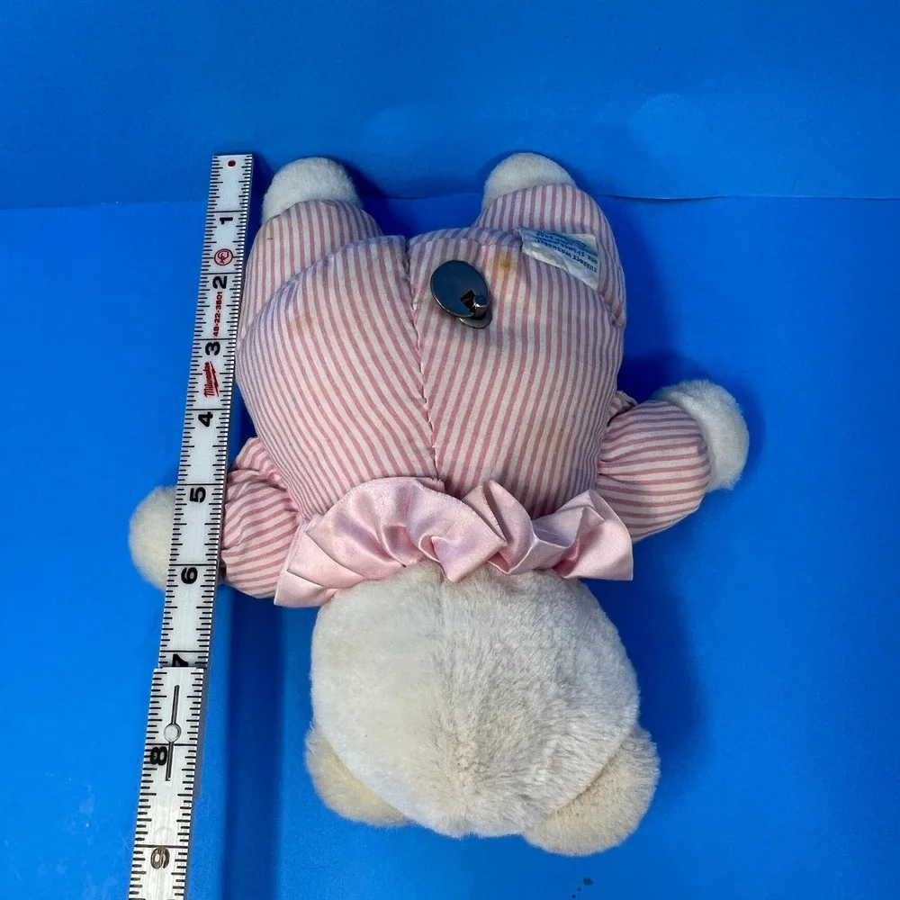 Eden Circus Clown Musical Windup Bear 8 Pink Striped Pajamas‎ Its A Small World